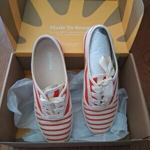 Soludos Marion Stripe Sneaker Poppy red  size 6